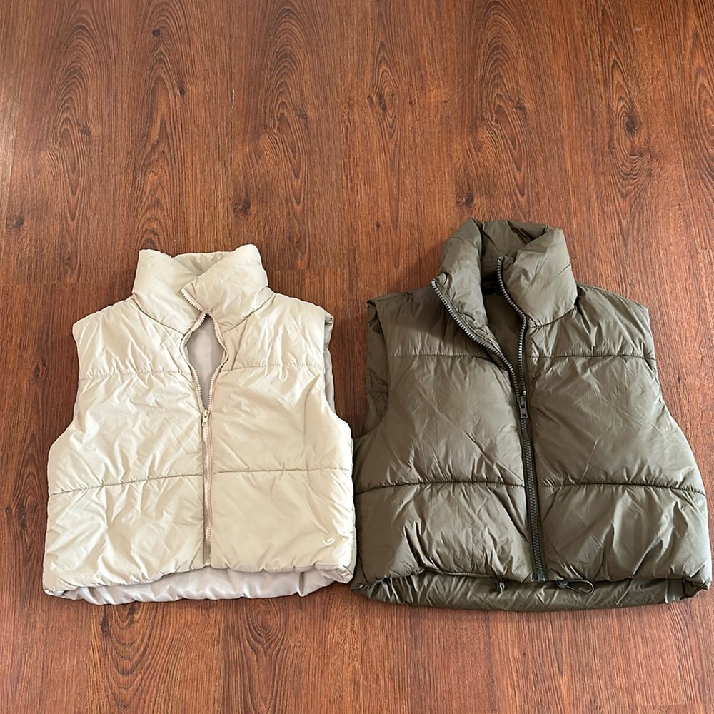 Cropped puffer vest